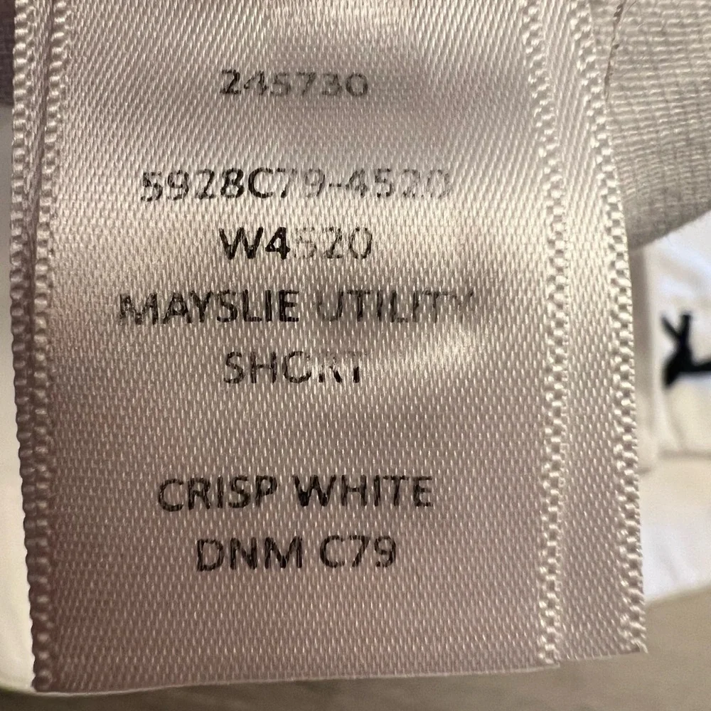 PAIGE Women's Crisp White Utility Jean Shorts - Picture 7 of 9